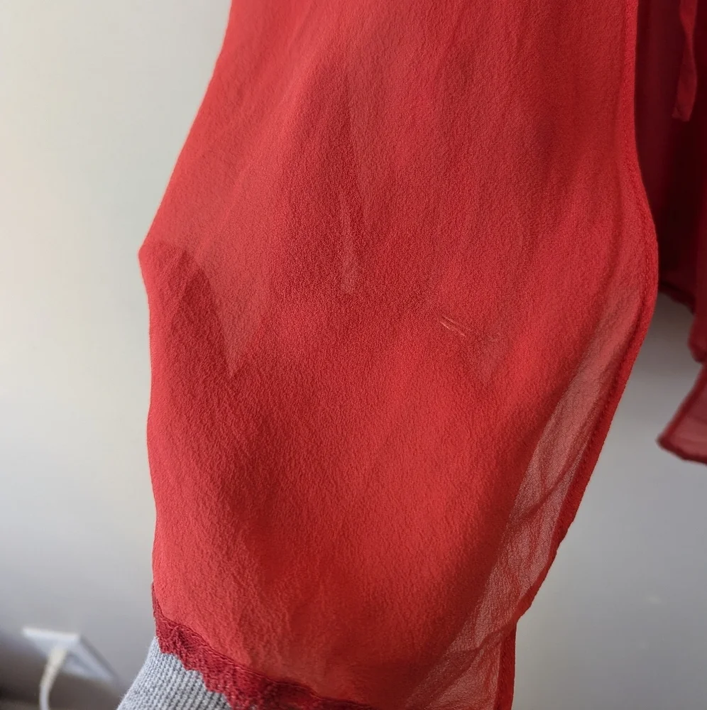 Vintage Victoria's Secret Silk Front Tie‎ Babydoll Lingerie Slip